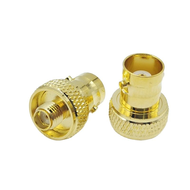 Konektor Emas SMA Female to BNC Female / Custom konektor Baofeng Pofung UV5r UV82 kuning / sambungan