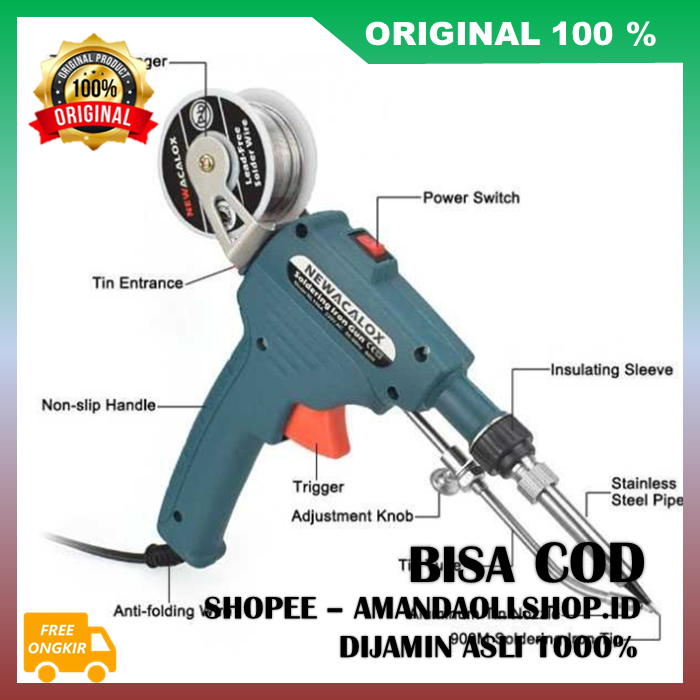 Mesin Las Listrik Low Watt Solder Iron Automatic Tin Gun 60W - GT10/Solder Listrik Timah Otomatis 10