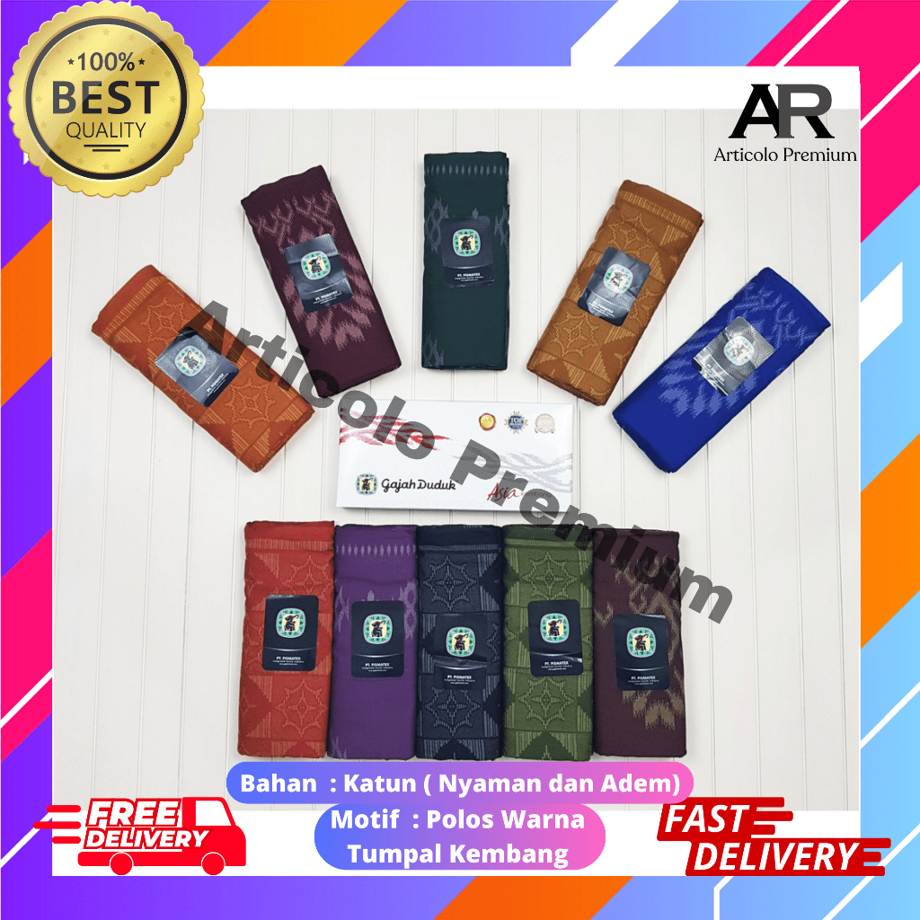 Sarung Tenun Pria Dewasa GAJAH DUDUK Sarung Sholat Pria EDISI TERBARU