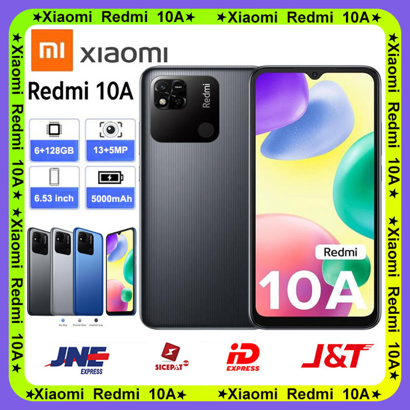 [Baru]HP Xiaomi Redmi 10A ram 6/128gb Xiaomi Redmi 9A 4G Smartphone Layar 6.53 inci 4/64GB- 4/128GB Baterai 5000mAh Garansi 1 Tahun