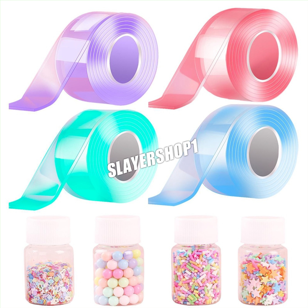 

Nano Bubble Tape Mainan Super Elastis Bubble Blowing Tape DIY Mainan Nikmat Pesta fitshoid