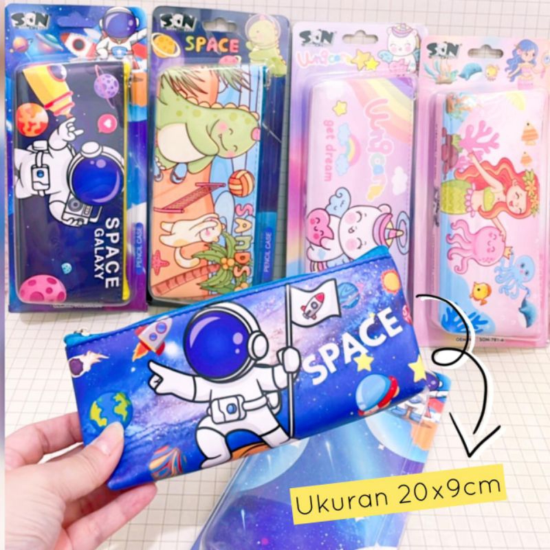 

Tempat Pensil Resleting Astronot Nasa Dino Mermaid Unicorn --SP74