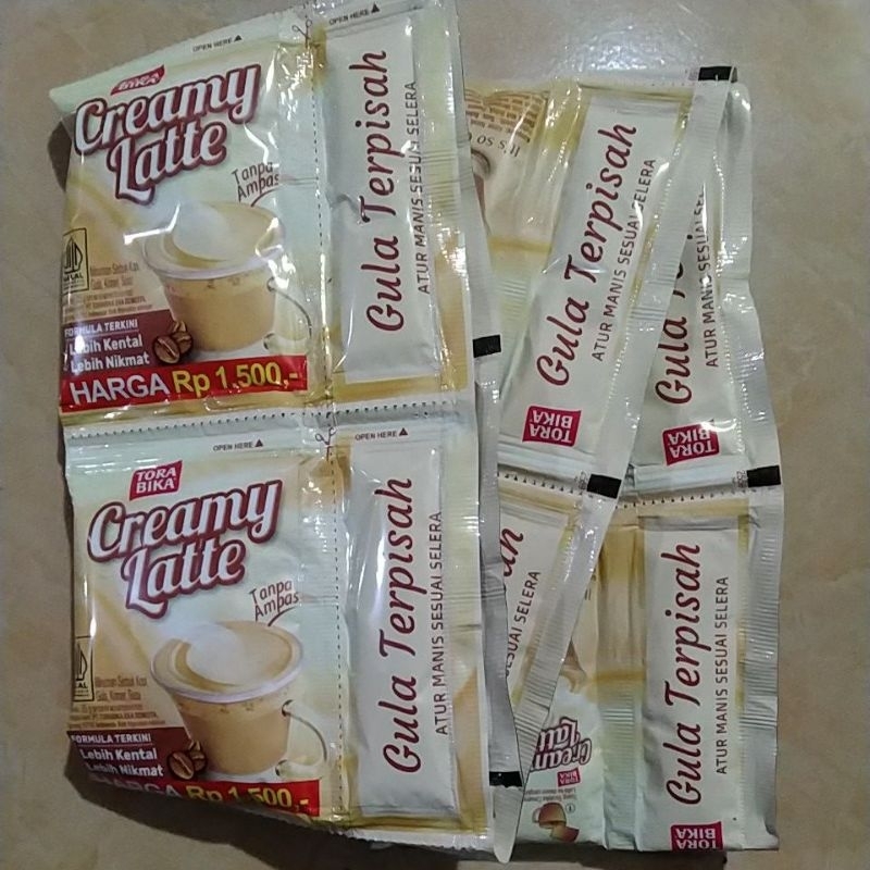 

tora bika creamy latte 10x25g/ creamy latte/ kopi torabika/ krimi late