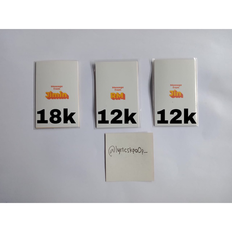 message card bts album butter