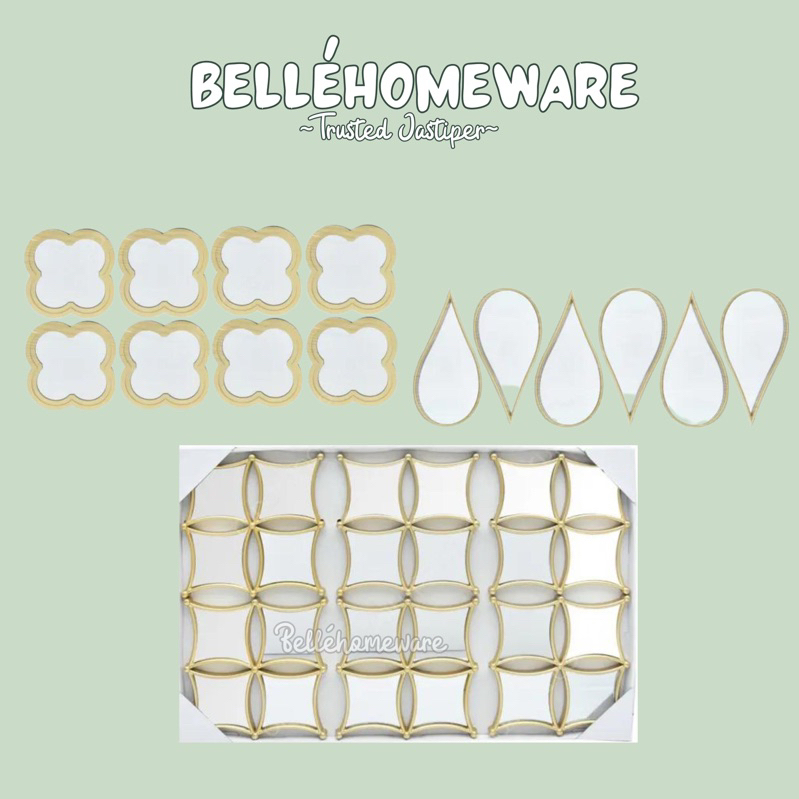 [KACA WAJIB BELI BUBBLE‼️] WALL DECOR HIASAN DINDING WALLDECOR | KACA HIASAN DINDING 6PCS - INFORMA 