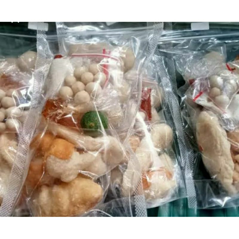 

PaHe 10 pc Poch kecil Bakso Aci Basis pedas