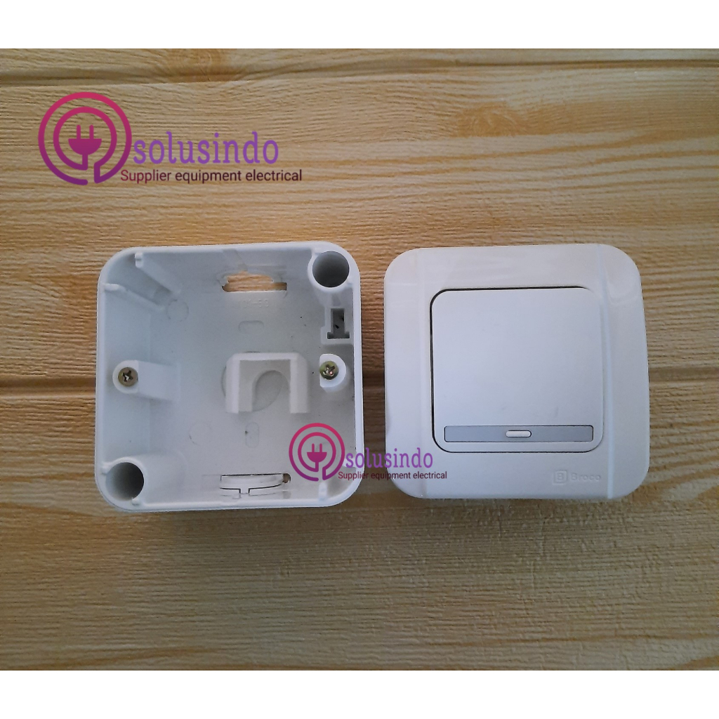Broco Galleo Saklar Hotel 1 Gang 2 Arah + Outbow Dus