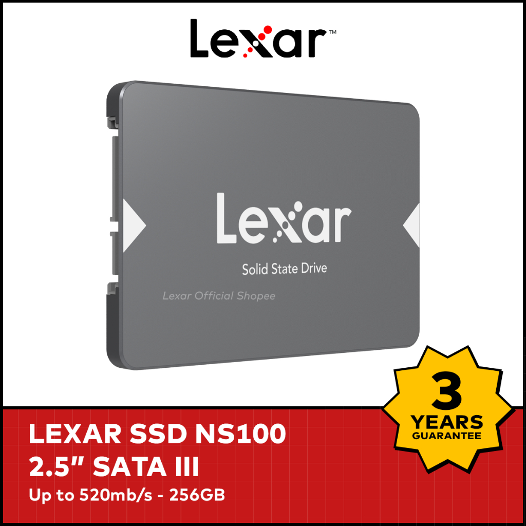 Lexar SSD 2.5" NS100 Sata III Up to 520MB/s - 256GB