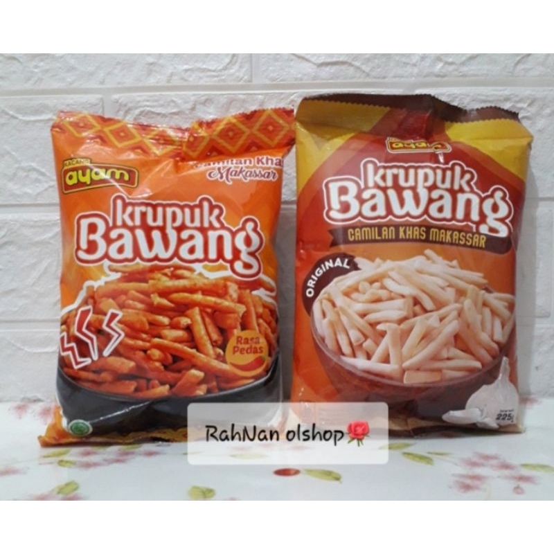 

Krupuk bawang cap Ayam kemasan 225 gram dari kota Makassar