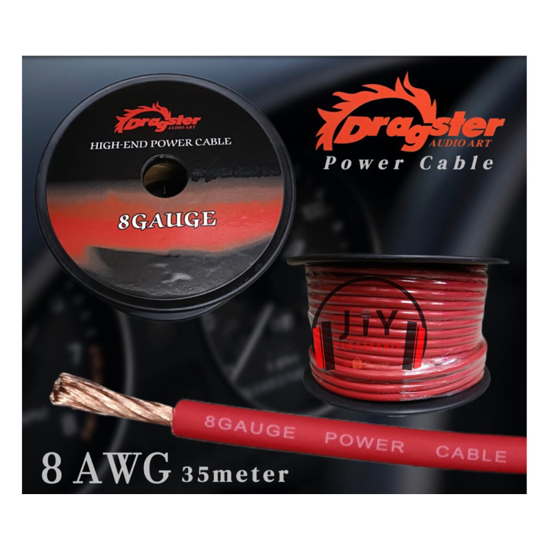 Kabel Power 8 AWG 8AWG AWG8 Dragster Kabel Power Baterai Aki