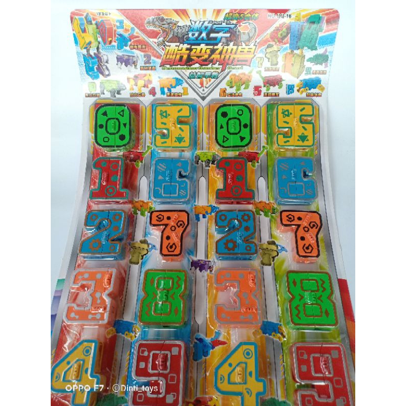 10PCS ROBOT ANGKA 0-9