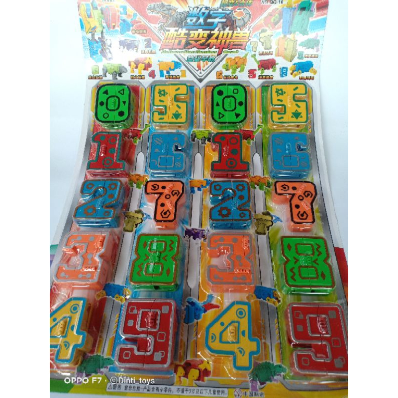 10PCS ROBOT ANGKA 0-9