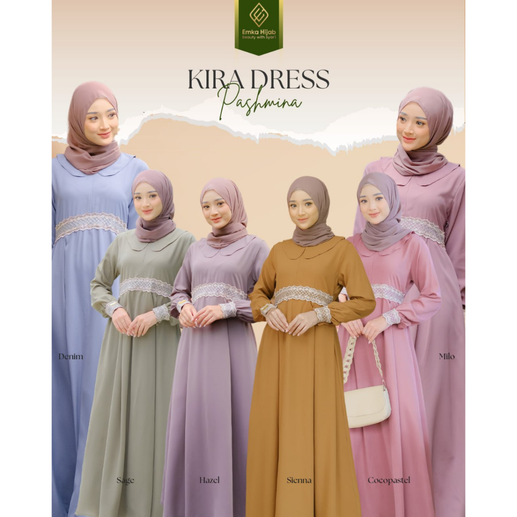 EMKA HIJAB READY Gamis Kira Dress Original by Emka Hijab Original GAMIS WANITA BUSUI FRIENDLY