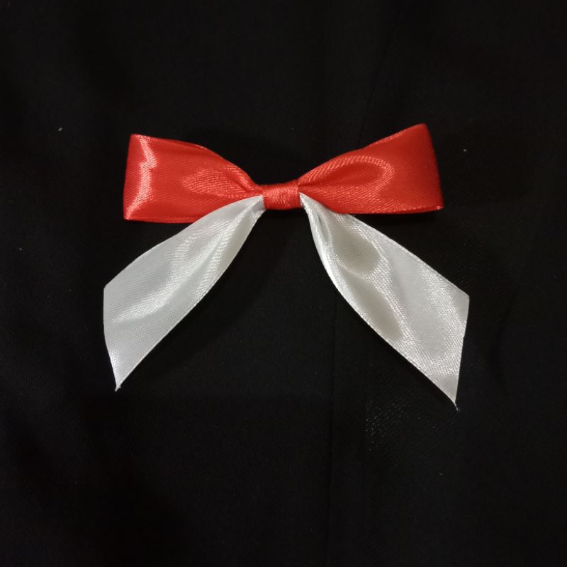 Jepitan Merah Putih Casual - Red White Casual Hairclip