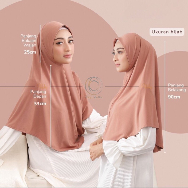 Bergo malay jilbab jersey jumbo XL non pet adem