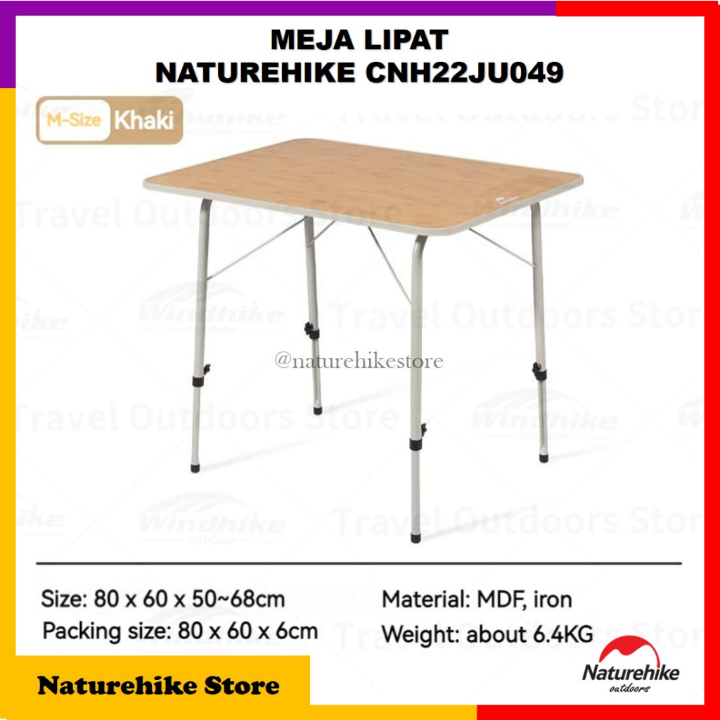 Meja Camping Lipat Portable Naturehike CNH22JU049