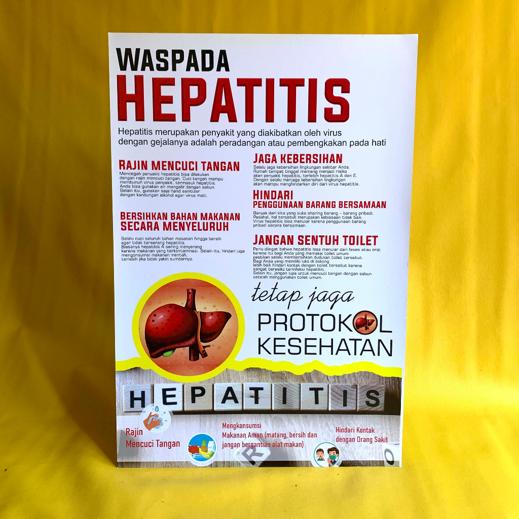 Poster Penyakit | Poster Hepatitis | Poster Waspada Hepatitis | Mencegah Hepatitis