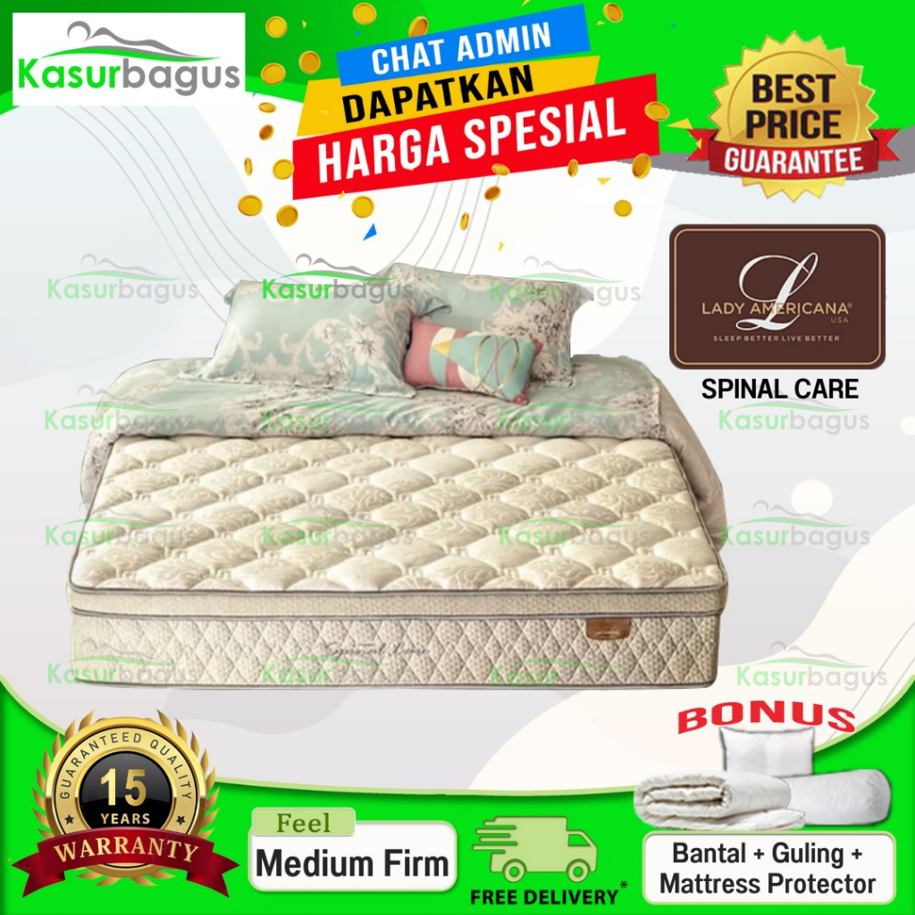 Lady Americana Kasur Springbed Spinal Care - Kasur Saja 180x200