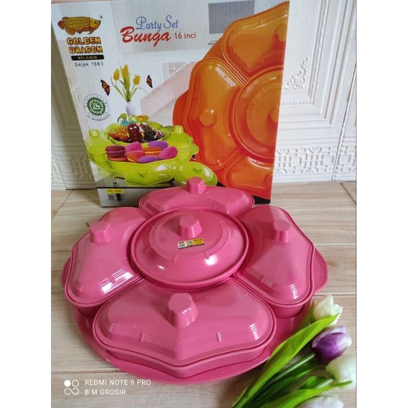 party set bunga ps-1101 prasmanan melamin golden dragon
