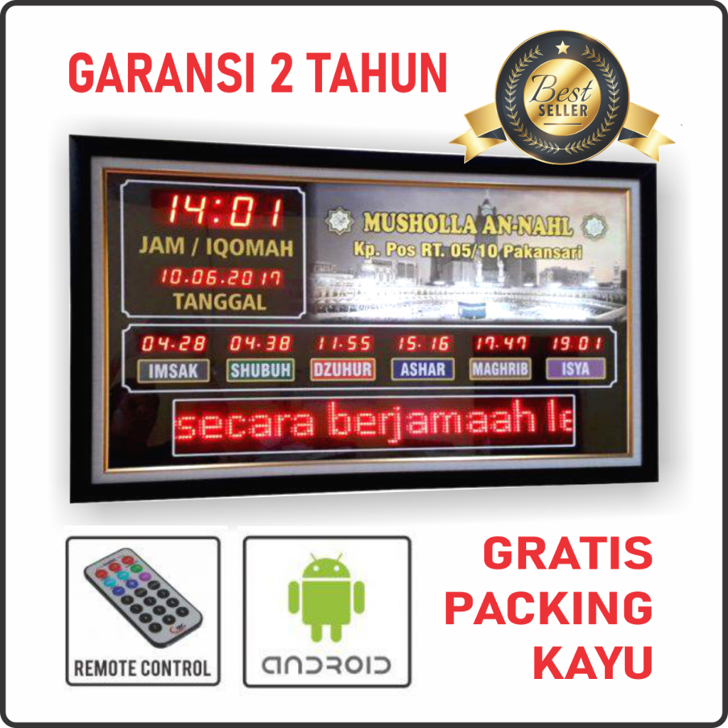 TERMURAH | JADWAL SHOLAT DIGITAL RUNNING TEXT