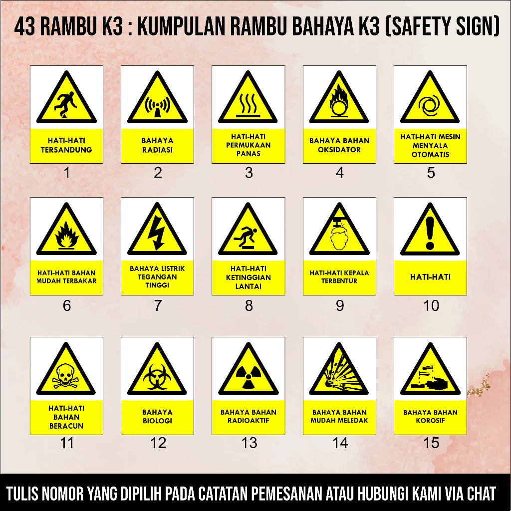 

Rambu K3 : Kumpulan Rambu Bahaya K3 (Safety Sign)