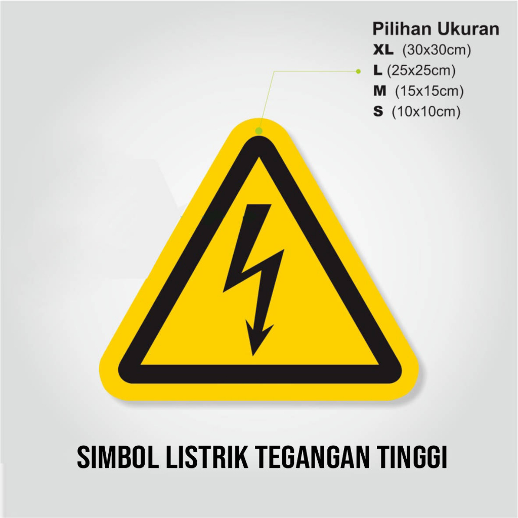 

Stiker Safety Sign Rambu K3, Simbol Listrik Tegangan Tinggi