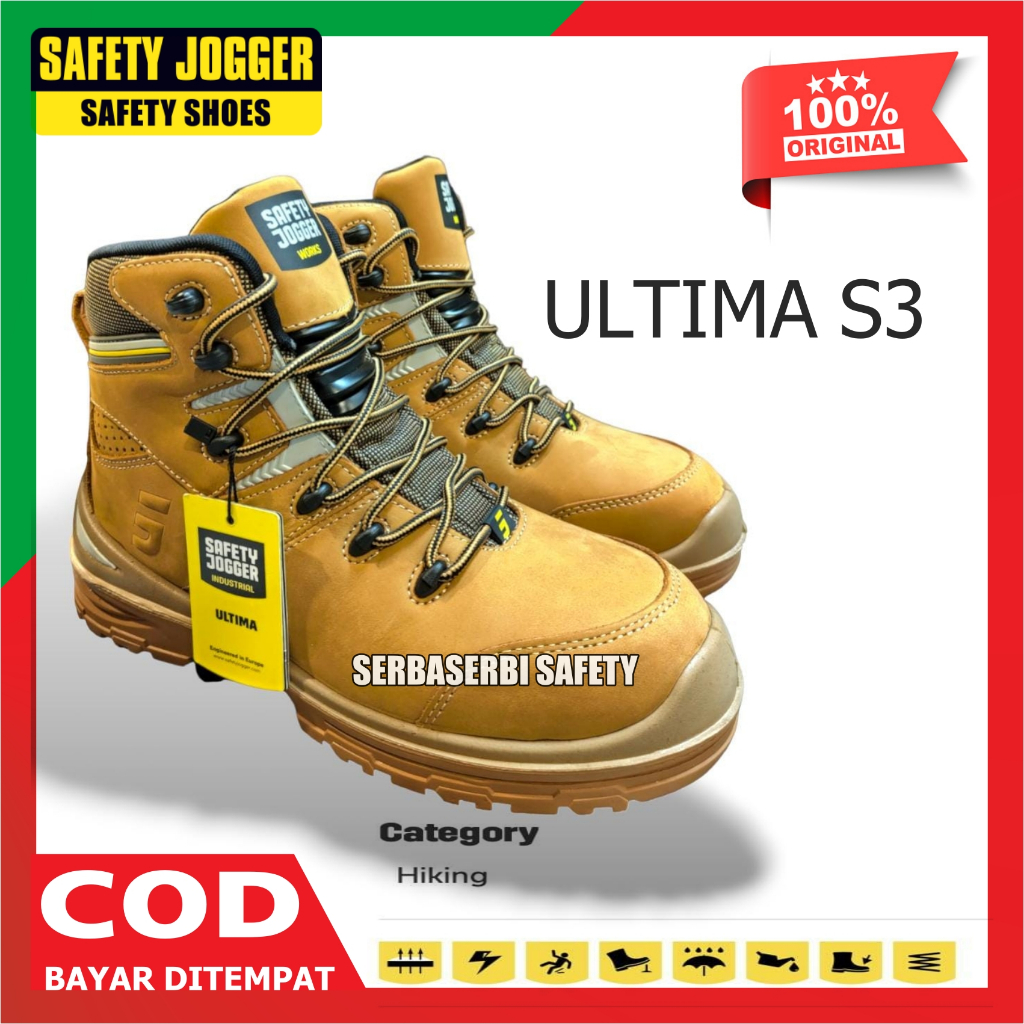 Sepatu Safety JOGGER ULTIMA S3 HRO SRC ESD Original Safety Shoes Jogger STOCK TERBARU