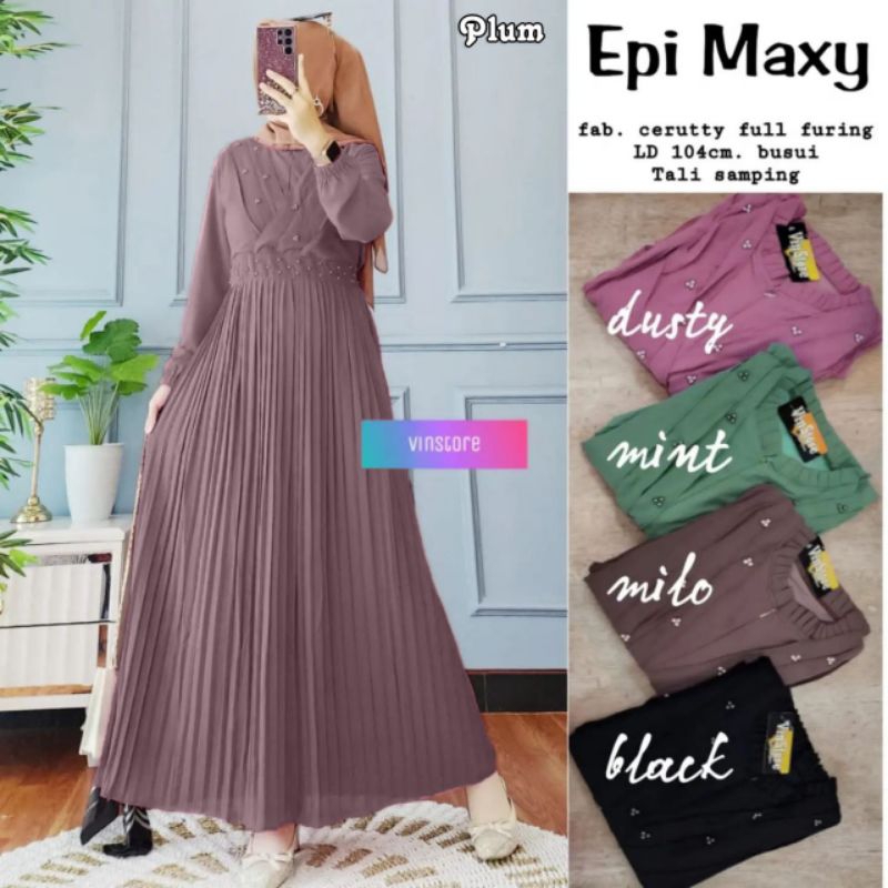 Rainbow Maxy/Epi maxy plisket/Kumala maxy /gamis ceruty plisket