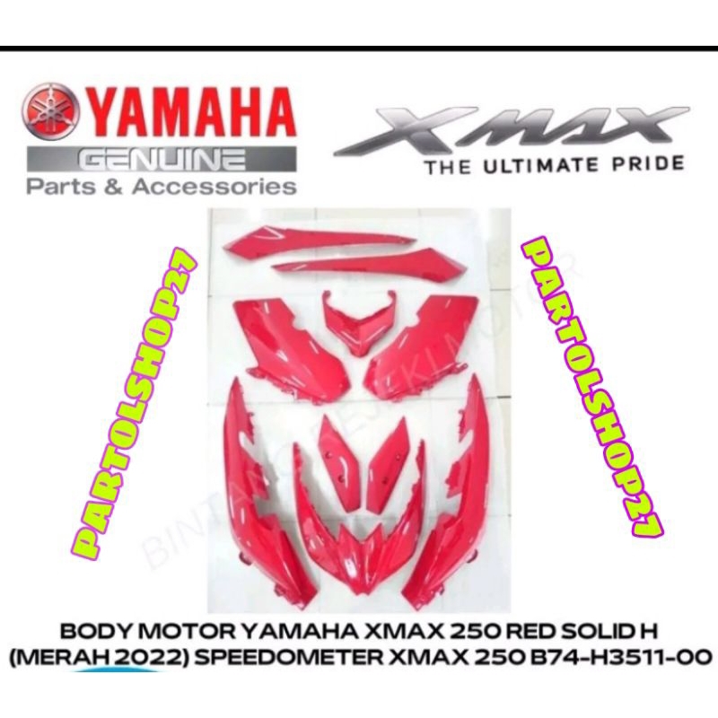 BODY MOTOR YAMAHA XMAX 250 RED SOLID H (MERAH 2022)