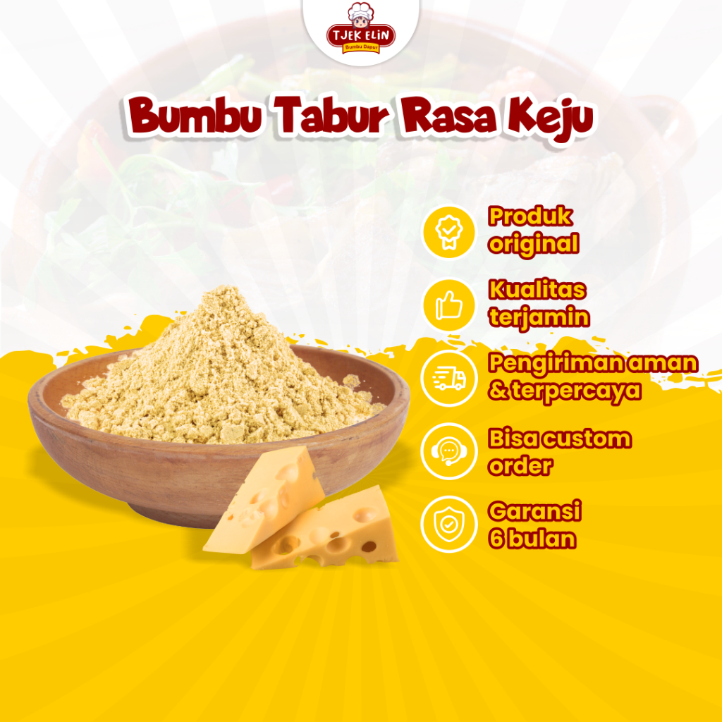 

Bumbu Tabur Rasa Keju Bubuk Seasoning Powder Aneka Rasa MSG NonMSG Serbaguna Murah Halal