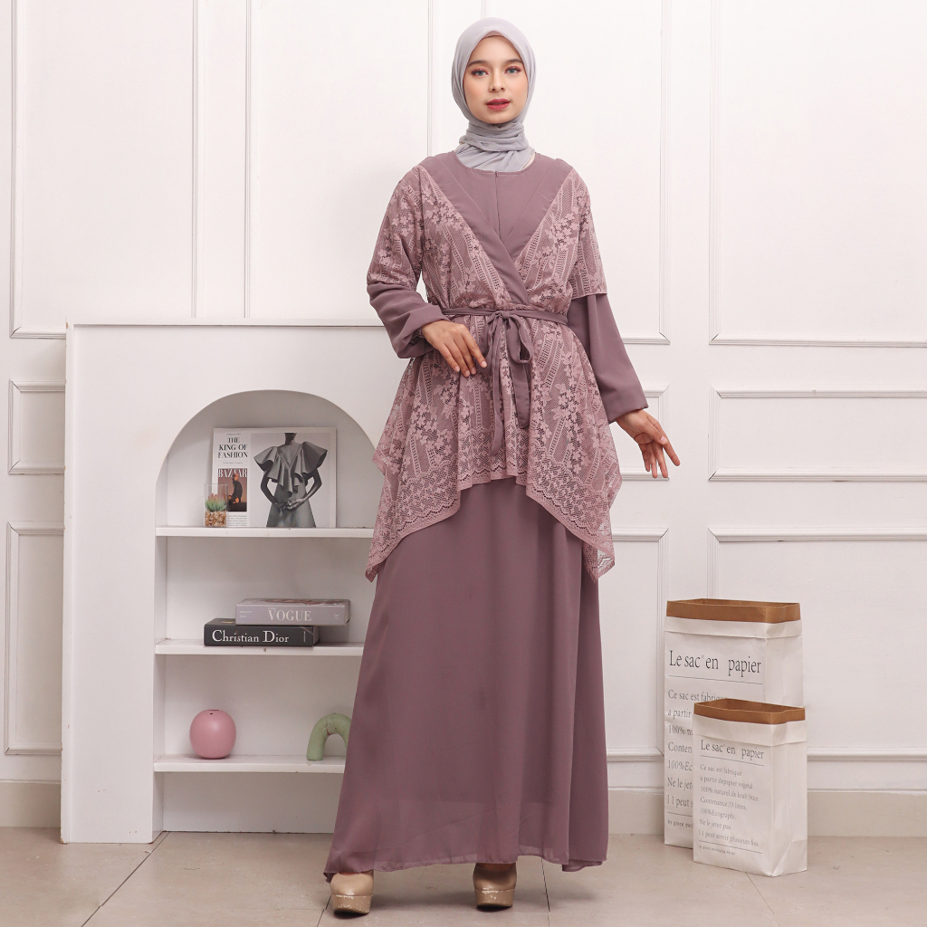 Gamis Maxy Dress Ceruti BKT Nindy