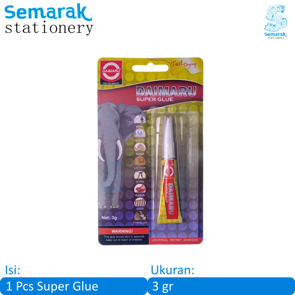 

Daimaru Super Glue Lem Serbaguna Cepat Kering 3 gr