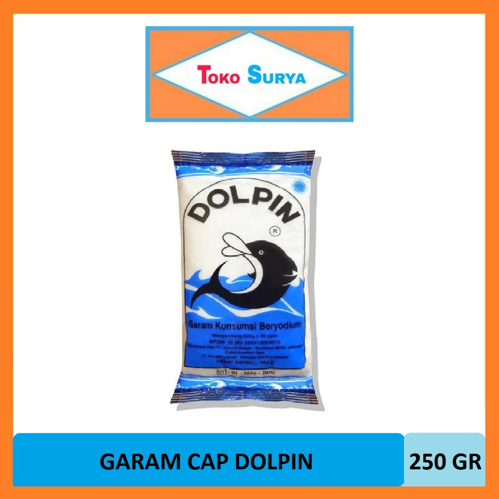 

Garam Dapur Beryodium Cap Dolpin 250 Gr