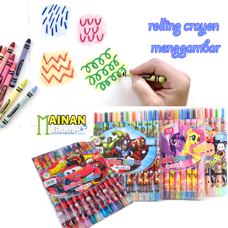 

MAINANKEI ATK ALAT MENGGAMBAR ROLLING CRAYON KMA12 KRAYON PUTAR WARNA BERVARIASI KRAYON PUTAR PANJANG ISI 12