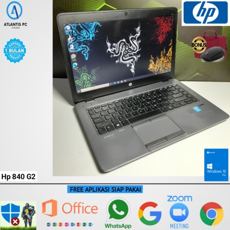 Laptop Hp 840 G2 Core i5 gen 5 Ram 8GB SSD 256GB Windows 10 SIAP PAKAI 