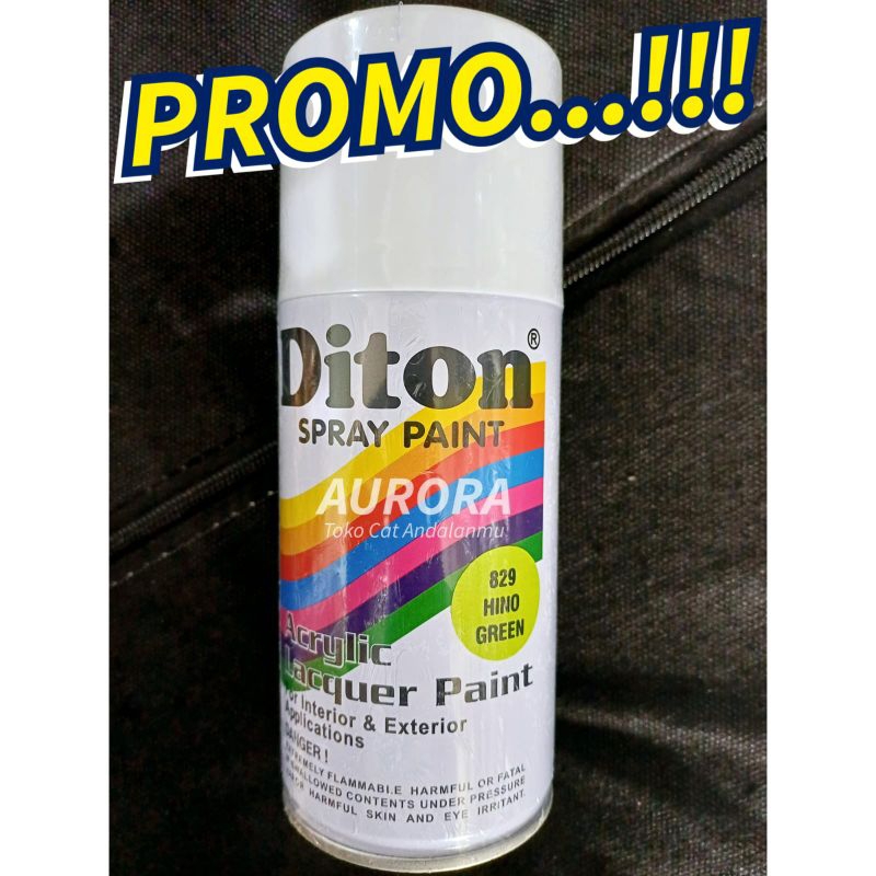 Diton Hino Green 829 Hijau Mengkilap 300ml | cat semprot pilok pilox sepeda motor mobil muda daun tr