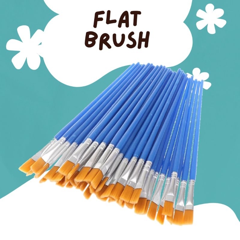 

HOW FUN Kuas Lukis Bentuk Datar Paint Brush Flat