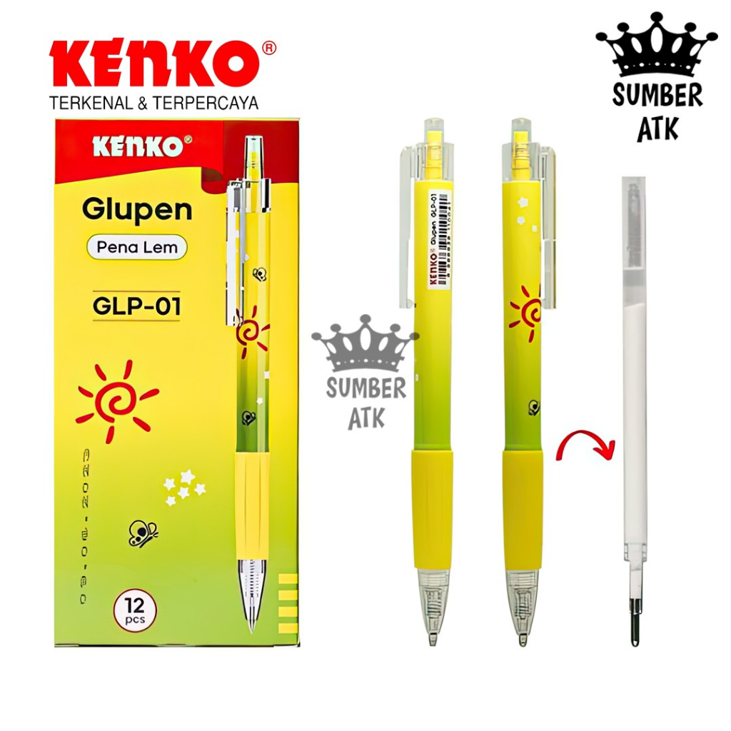 

KENKO GLUE PEN GLUPEN GLP-01 Retractable PENA LEM CAIR / PENA ISI LEM lem kertas pulpen cair DIY craft