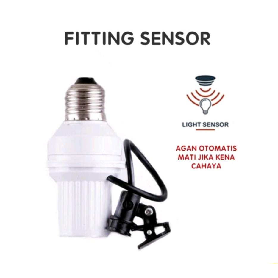 Fitting Lampu Sensor Cahaya Otomatis Untuk Segala Lampu/Lampu Otomatis Cahaya