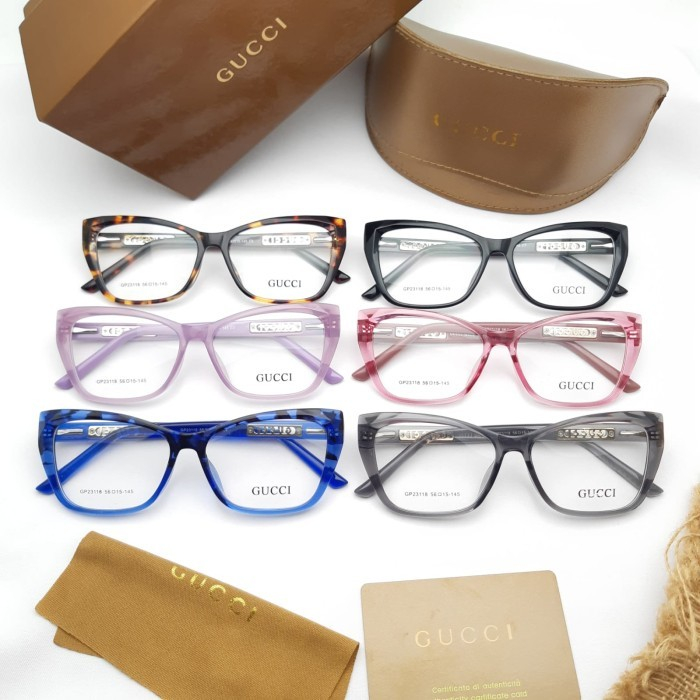 Kacamata frame cat eye kotak bahan premium GC23118