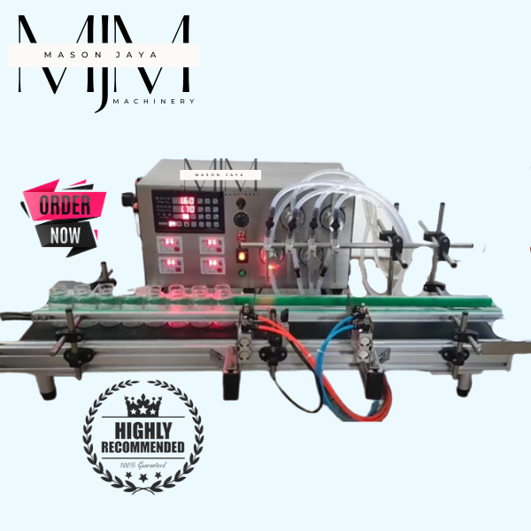 4 Nozzle Diagraphm Pump Liquid Filling Machine