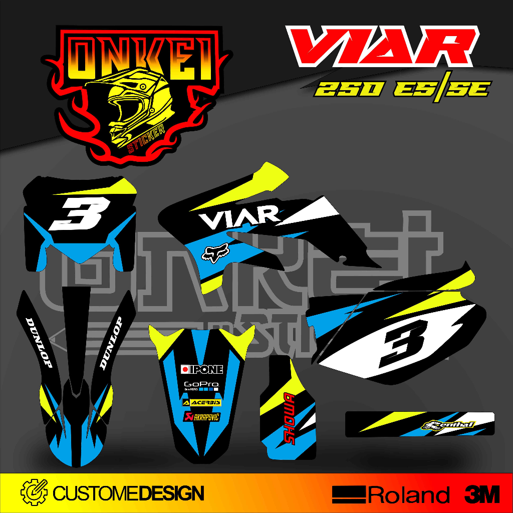 DECAL STICKER VIAR 250 SE/ES SV4