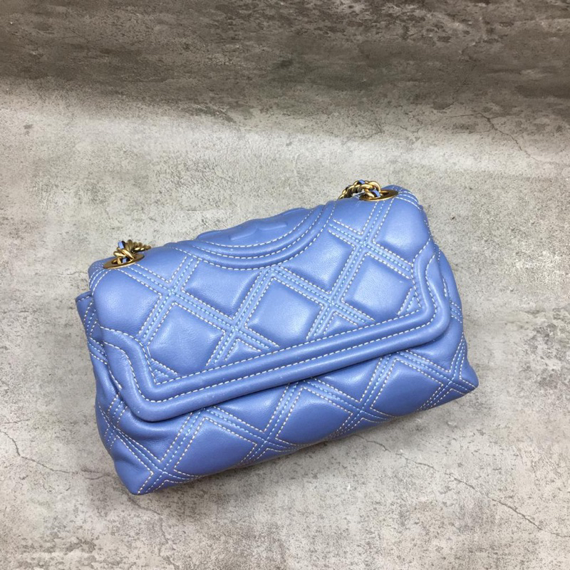 TB Fleming Soft Small Contrast-Stitch Convertible Shoulder Bag