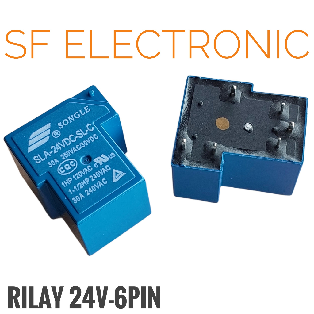 Relay Rilay 24V DC 6Pin Kaki SONGLE