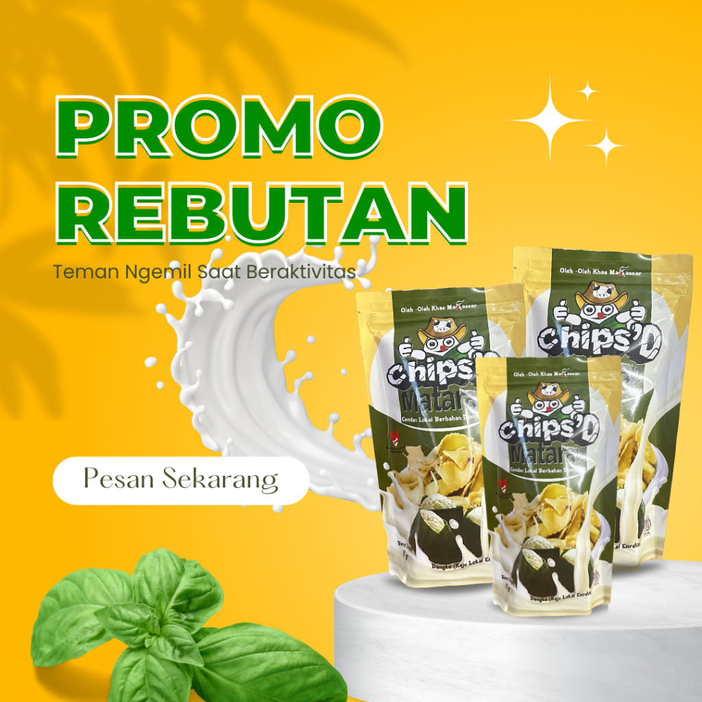 

PROMO REBUTAN CHIPS'D (3 PRODUK KERIPIK DANGKE)