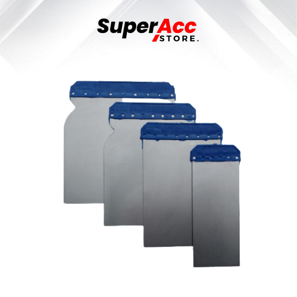 SET 4PCS Scraper Scrapper Kape Kapi Skrap Sekrap Dempul Kompon PVC Plastik Gypsum Besi Stainless Din
