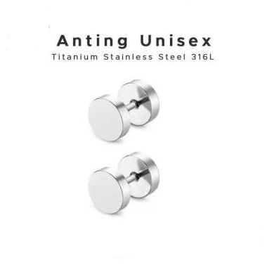 Anting Tindik 100% Titanium Kualitas Tinggi  Roda Pria Dan Wanita