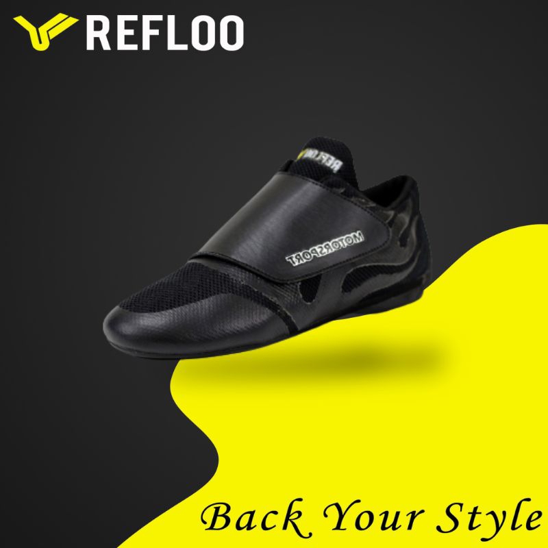 refloo Sepatu Slipon Motorsport Pria New Model Kasual - Black / sepatu racing sporty / sepatu balap