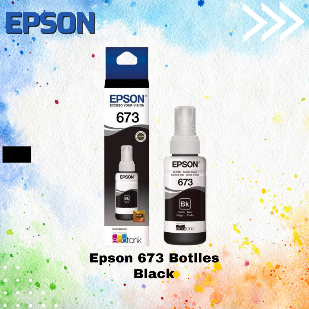 Tinta Epson 673 Hitam Black Ink 100% Original