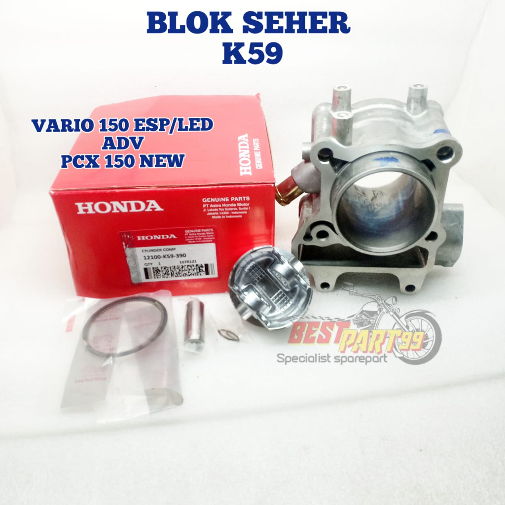 BLOK mesin  SEHER HONDA K59 VARIO 150 ESP/LED ADV 150 PCX 150 NEW KUALITAS ORIGINAL ORI ASLI BERMUTU
